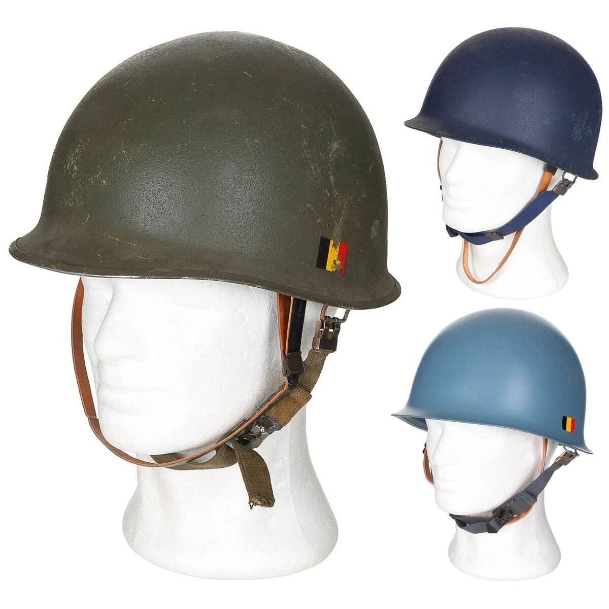 Belgischer Stahlhelm M51 Versch. Farben 3 Belgischer Stahlhelm M51 Versch. Farben