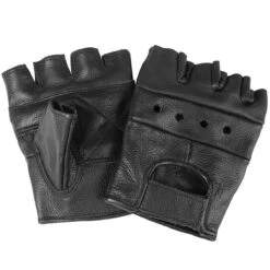 Mil-Tec Biker Fingerlinge, Lederhandschuhe Ohne Nieten