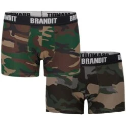 Brandit Boxershorts 2er Pack Woodland Und Darkcamo