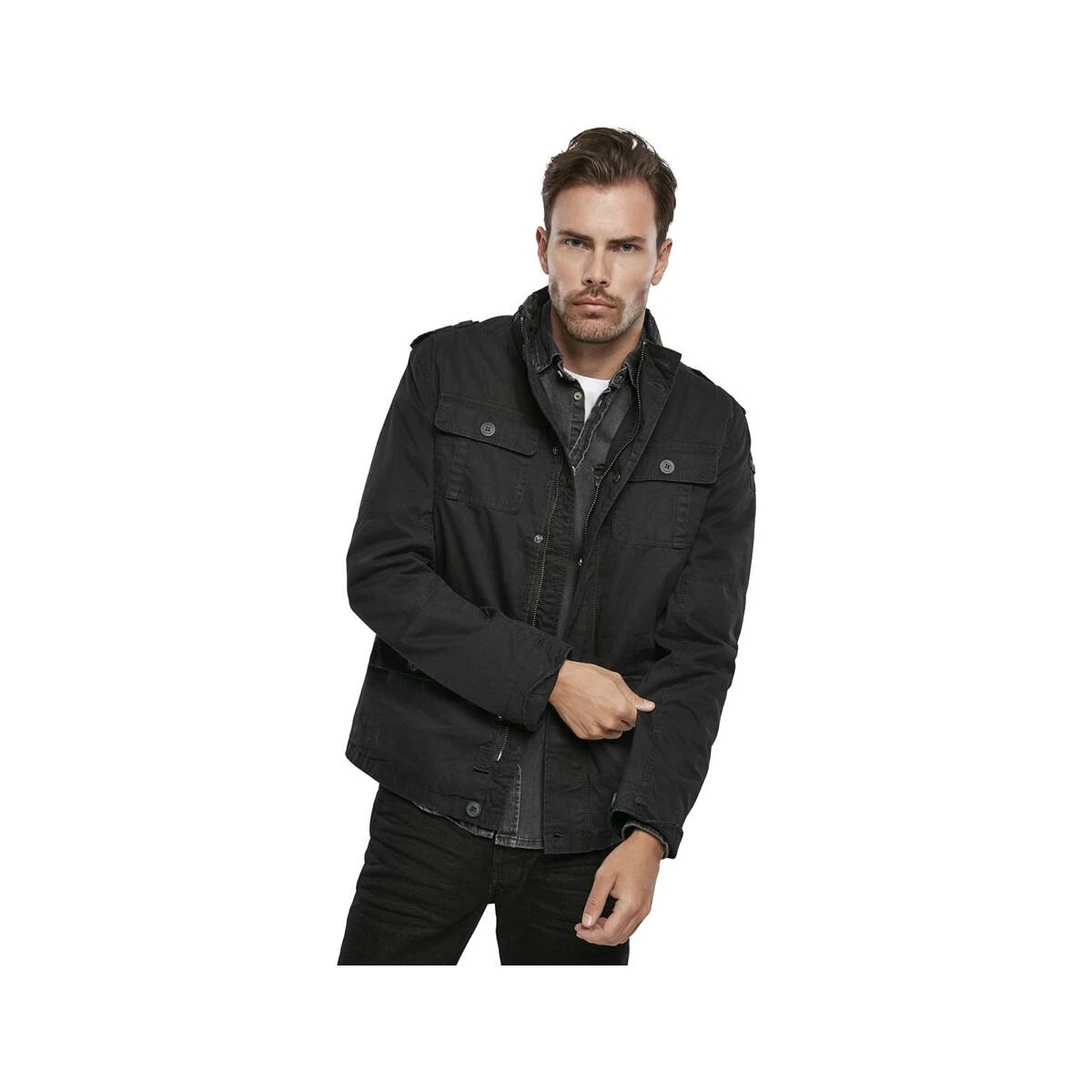 Brandit Britannia Jacket Schwarz 4 Brandit Britannia Jacket Schwarz – Bild 2