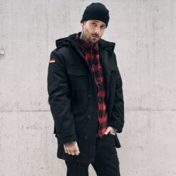 Brandit BW Parka Mit Futter Schwarz -Outdoorfan Geschaft brandit bw parka mit futter schwarz3