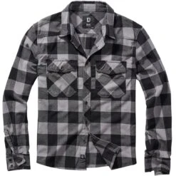 Brandit Checkshirt Schwarz-anthrazit