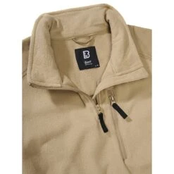 Brandit Fleece Troyer Ripstop Camel -Outdoorfan Geschaft brandit fleece troyer ripstop camel3 1