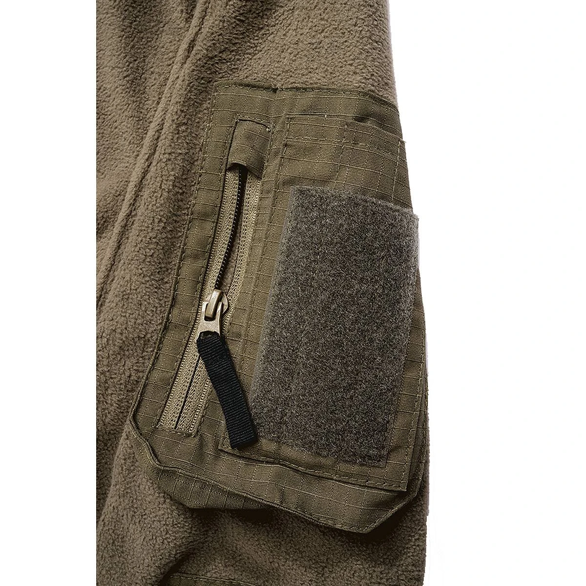 Brandit Fleece Troyer Ripstop Oliv 6 Brandit Fleece Troyer Ripstop Oliv – Bild 4