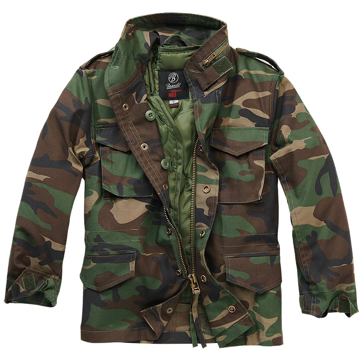 Brandit Kinder Feldjacke M65 Woodland 3 Brandit Kinder Feldjacke M65 Woodland