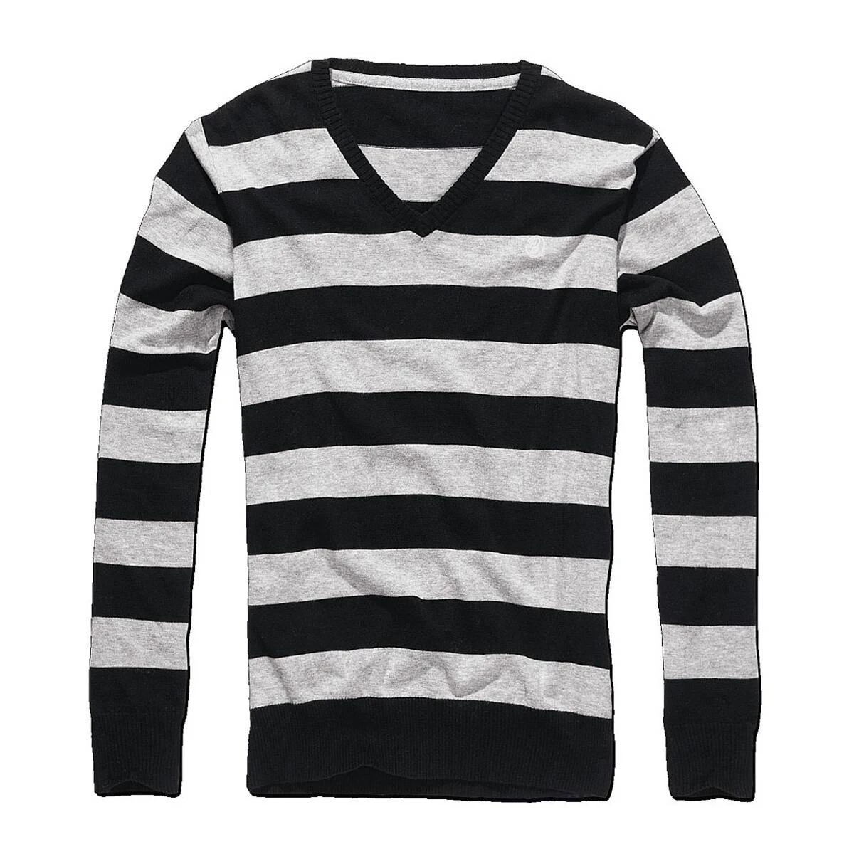 Brandit London V-Neck Sweater Schwarz-grau 3 Brandit London V-Neck Sweater Schwarz-grau