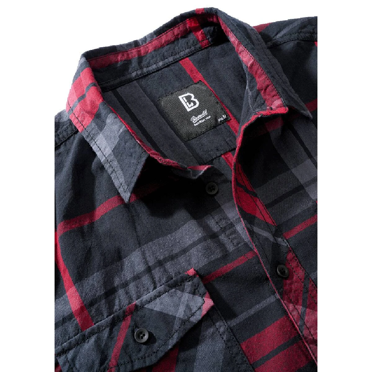 Brandit Roadstar Hemd Anthrazit-rot 5 Brandit Roadstar Hemd Anthrazit-rot – Bild 3