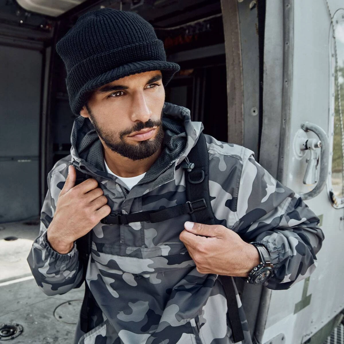 Brandit Sommer Windbreaker Grey Camo 6 Brandit Sommer Windbreaker Grey Camo – Bild 4