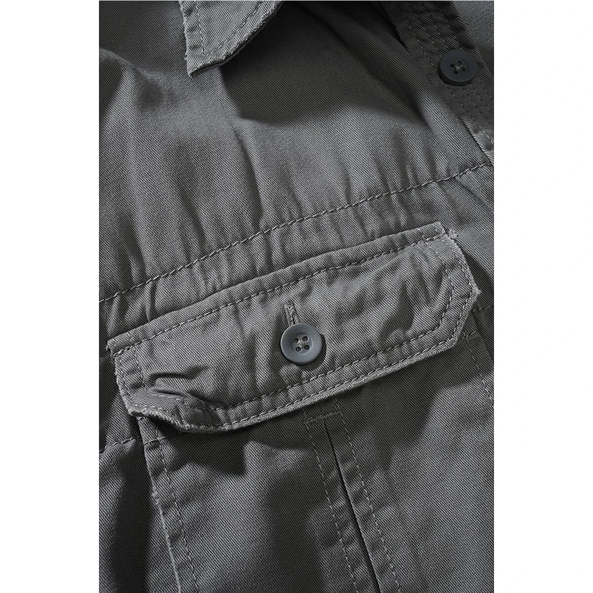 Brandit Vintage Shirt Langarm Anthrazit 6 Brandit Vintage Shirt Langarm Anthrazit – Bild 4