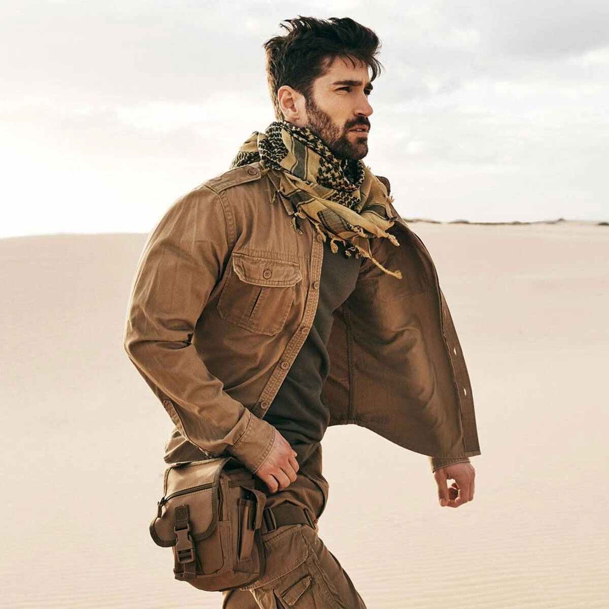 Brandit Vintage Shirt Langarm Beige 4 Brandit Vintage Shirt Langarm Beige – Bild 2