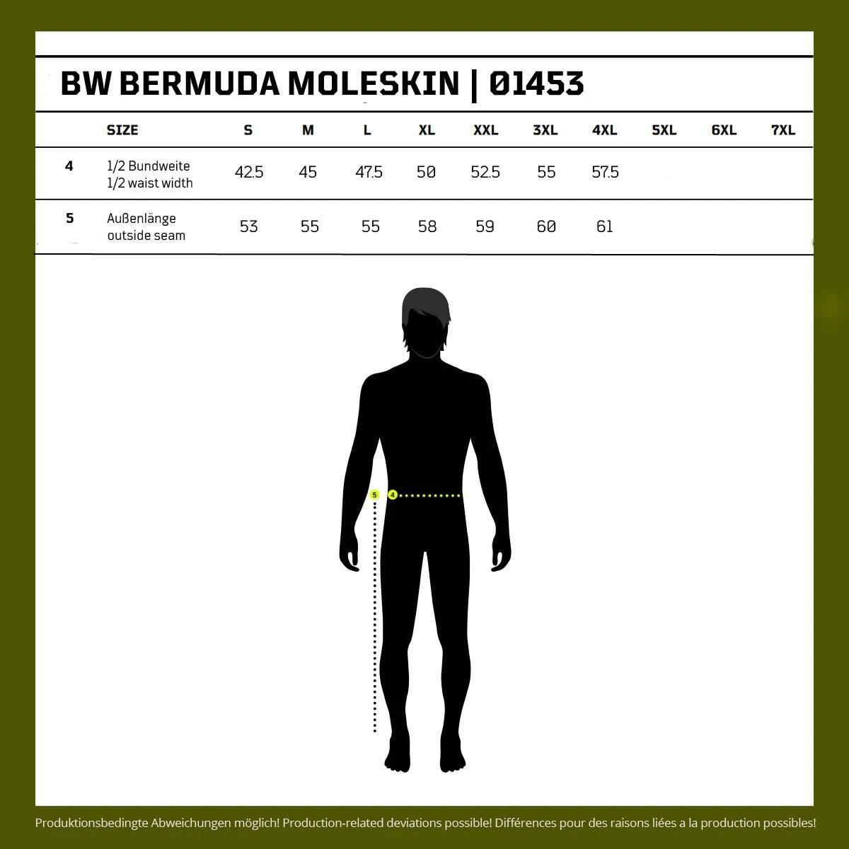 Mil-Tec BW Bermuda Moleskin Washed Schwarz 5 Mil-Tec BW Bermuda Moleskin Washed Schwarz – Bild 3