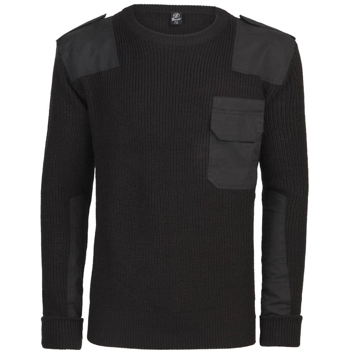Brandit BW Pullover Schwarz 3 Brandit BW Pullover Schwarz
