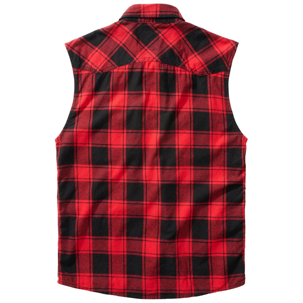 Brandit Checkshirt ärmellos Rot-schwarz 4 Brandit Checkshirt ärmellos Rot-schwarz – Bild 2