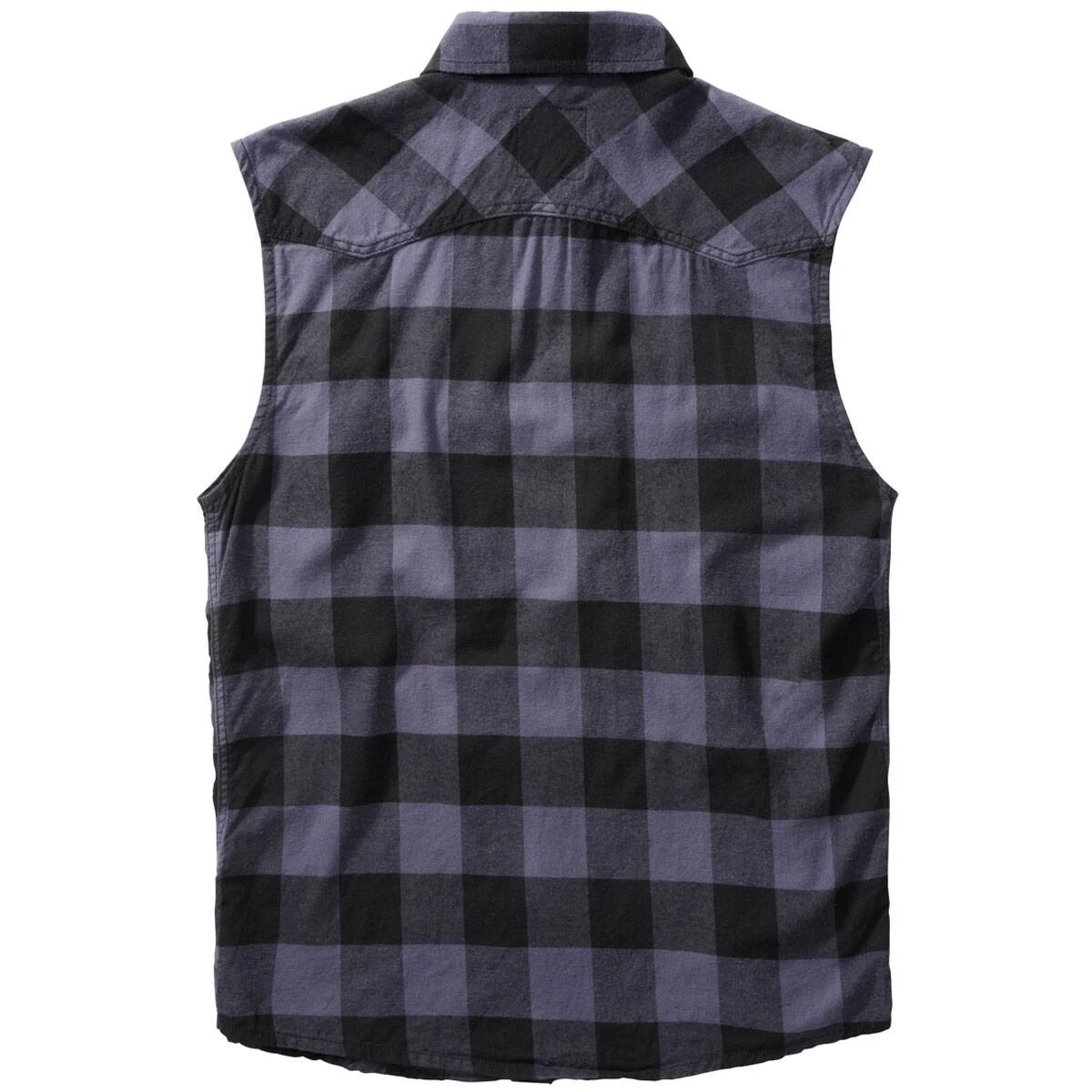 Brandit Checkshirt ärmellos Schwarz-grau 4 Brandit Checkshirt ärmellos Schwarz-grau – Bild 2
