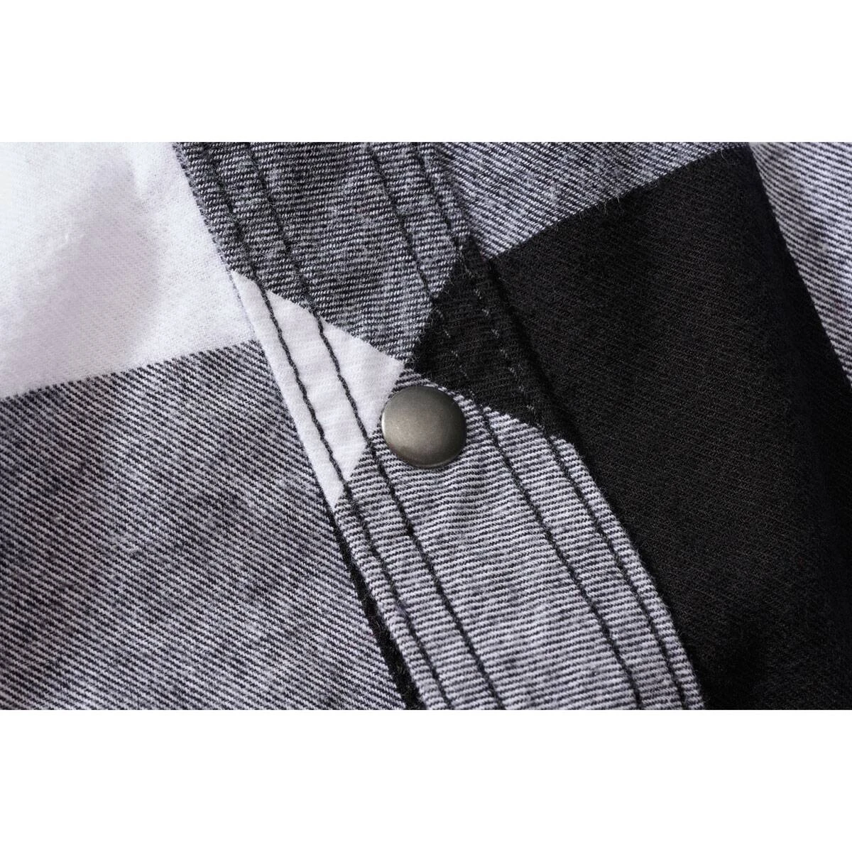 Brandit Checkshirt ärmellos Weiß-schwarz 7 Brandit Checkshirt ärmellos Weiß-schwarz – Bild 5