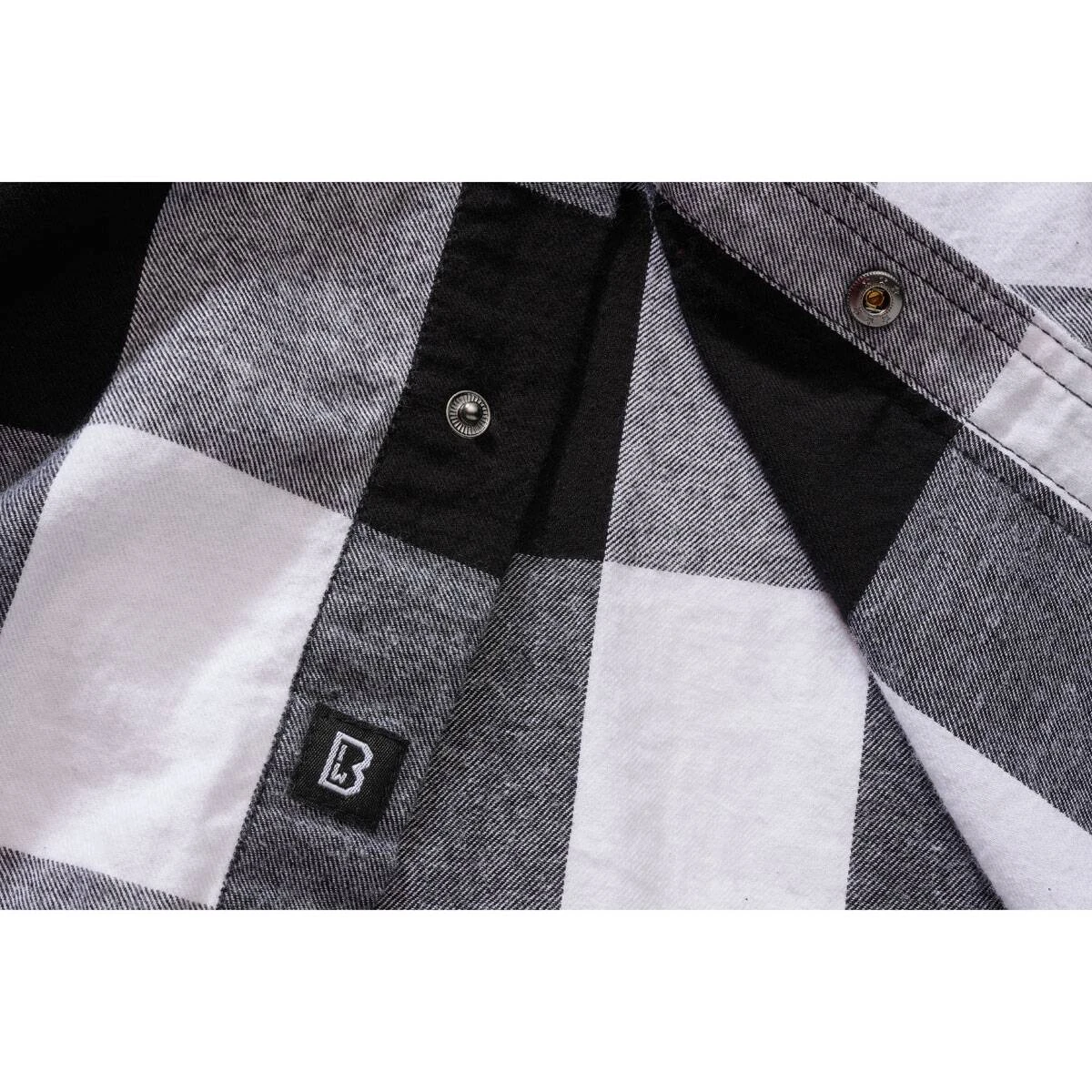 Brandit Checkshirt ärmellos Weiß-schwarz 8 Brandit Checkshirt ärmellos Weiß-schwarz – Bild 6