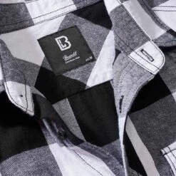 Brandit Checkshirt Kurzarm Weiß-schwarz -Outdoorfan Geschaft checkshirt kurzarm weiss schwarz3 1