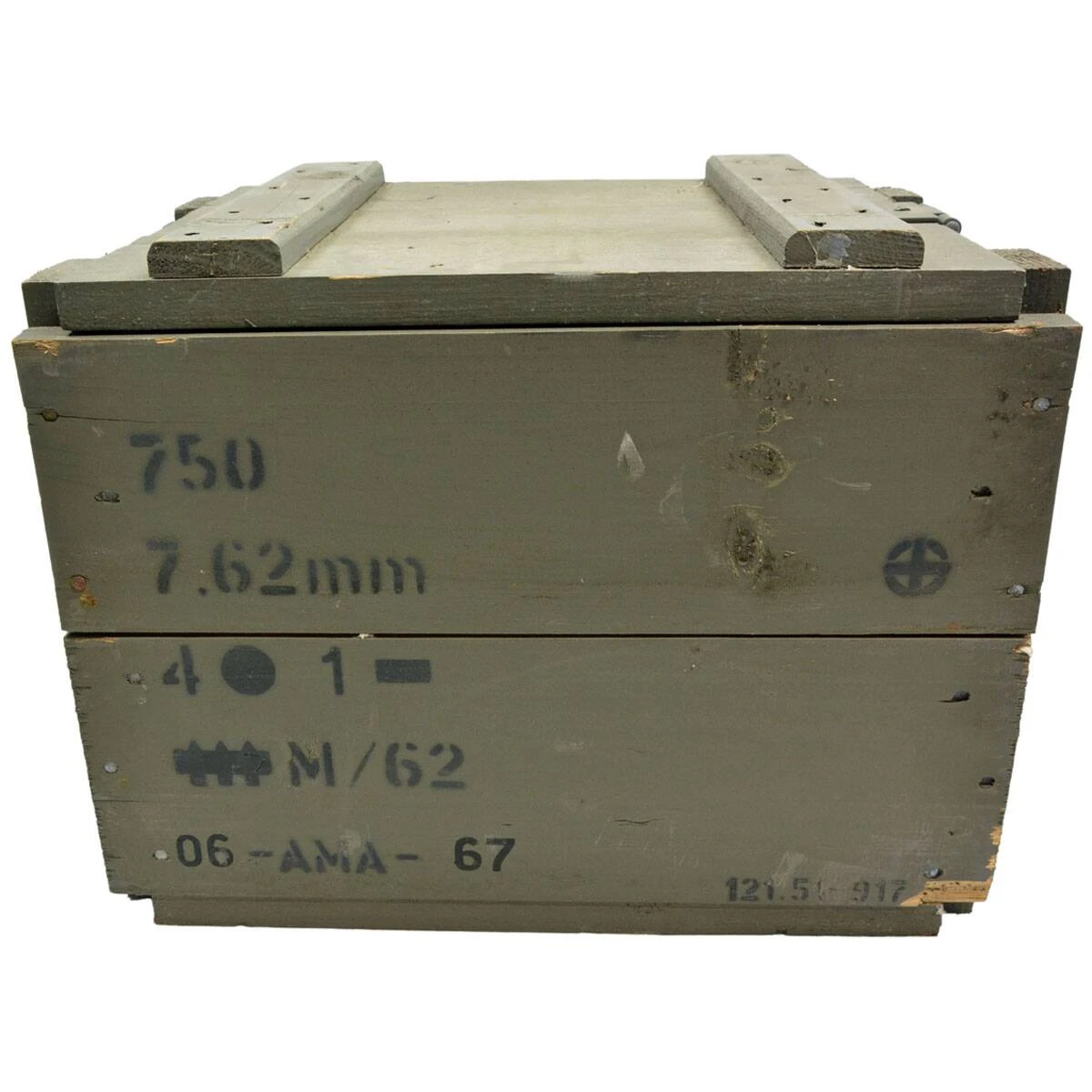 Dänische Holzkiste M62 Grau Gebraucht 4 Dänische Holzkiste M62 Grau Gebraucht – Bild 2