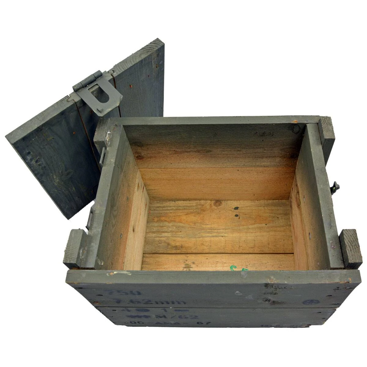 Dänische Holzkiste M62 Grau Gebraucht 5 Dänische Holzkiste M62 Grau Gebraucht – Bild 3