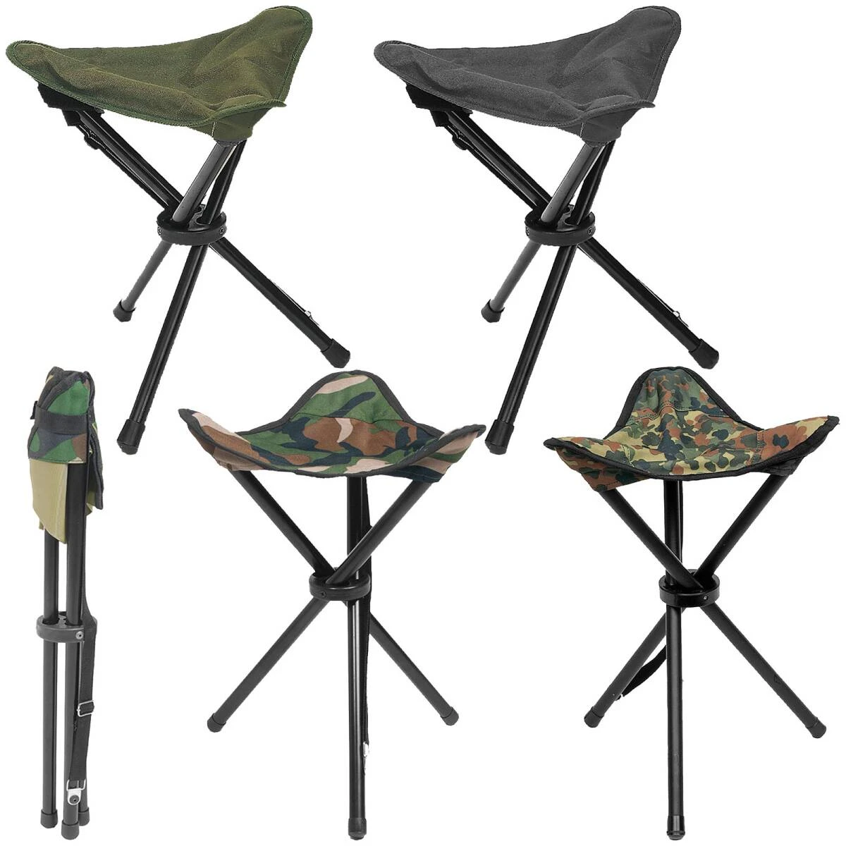 Mil-Tec Dreibein Klapphocker Versch. Farben 3 Mil-Tec Dreibein Klapphocker Versch. Farben