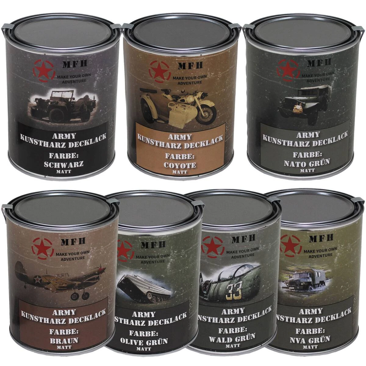 Farbdose Army 1 Liter Versch. Farben 3 Farbdose Army 1 Liter Versch. Farben