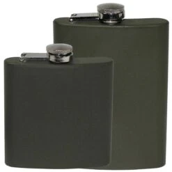 Flachmann Edelstahl Oliv Versch. Größen