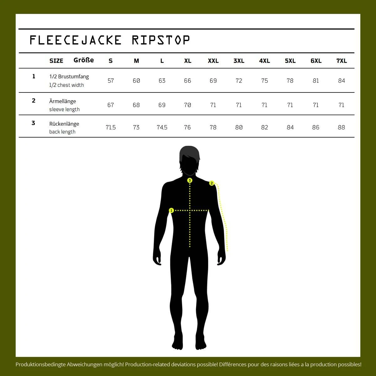 Brandit Fleecejacke Ripstop Oliv 7 Brandit Fleecejacke Ripstop Oliv – Bild 5