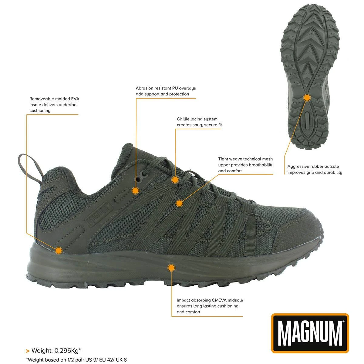 Halbschuhe Magnum Storm Trail Lite Oliv 4 Halbschuhe Magnum Storm Trail Lite Oliv – Bild 2