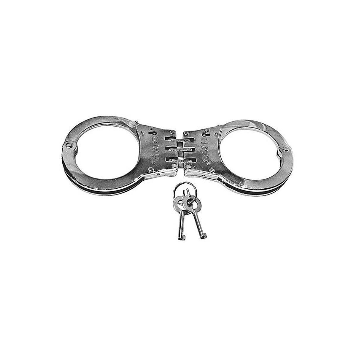 Handschellen Mit Gelenk, Stahl Vernickelt 3 Handschellen Mit Gelenk, Stahl Vernickelt