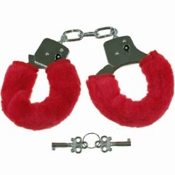 Handschellen PLÜSCH, Rot