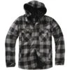 Brandit Hooded Lumberjacked Schwarz-anthrazit
