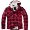 Brandit Hooded Lumberjacket Rot-schwarz