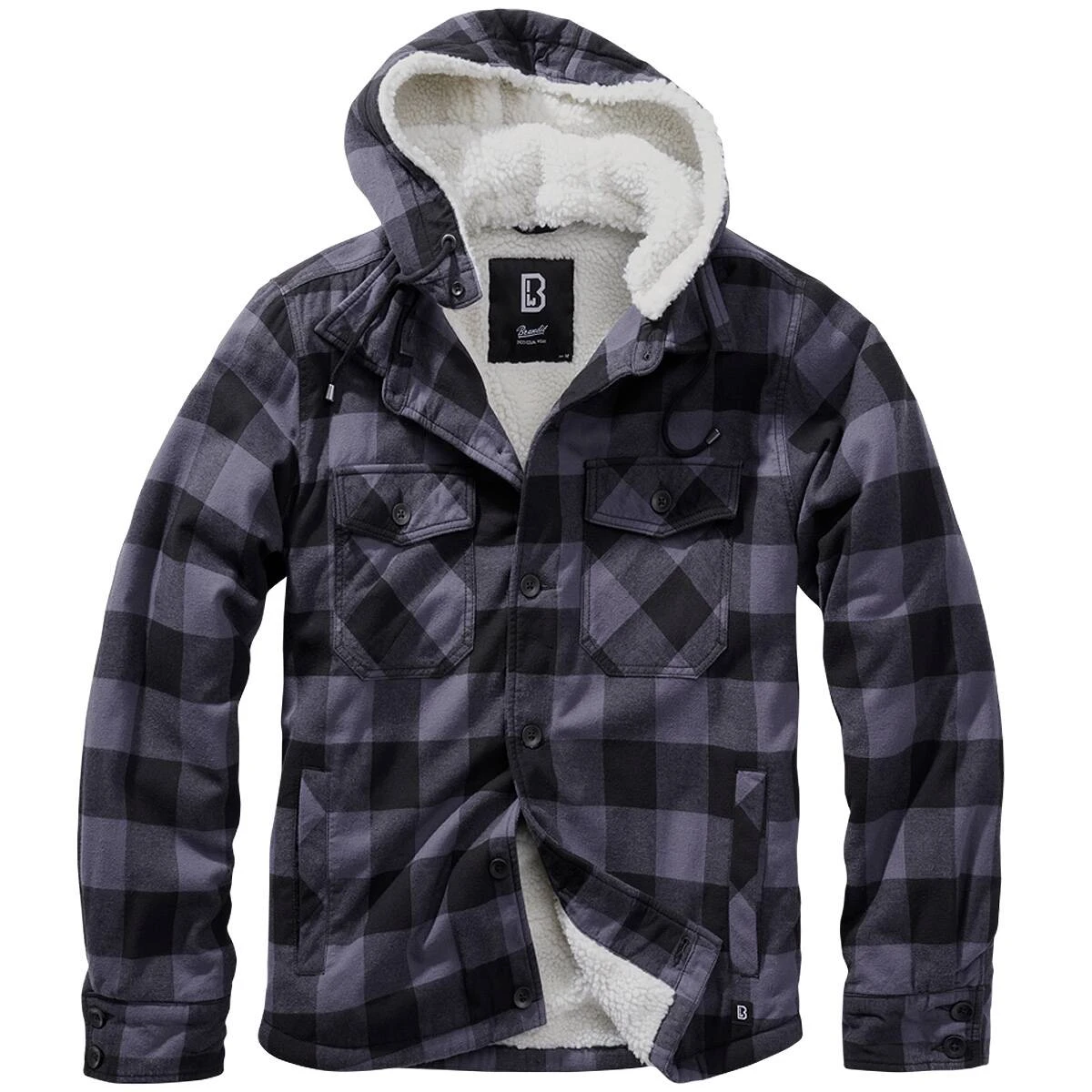 Brandit Hooded Lumberjacket Schwarz-grau 3 Brandit Hooded Lumberjacket Schwarz-grau