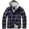 Brandit Hooded Lumberjacket Schwarz-grau