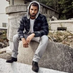 Brandit Hooded Lumberjacket Schwarz-grau 8 Brandit Hooded Lumberjacket Schwarz-grau -Outdoorfan Geschaft hooded lumberjacket schwarz grau3 1