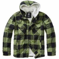 Brandit Hooded Lumberjacket Schwarz-oliv