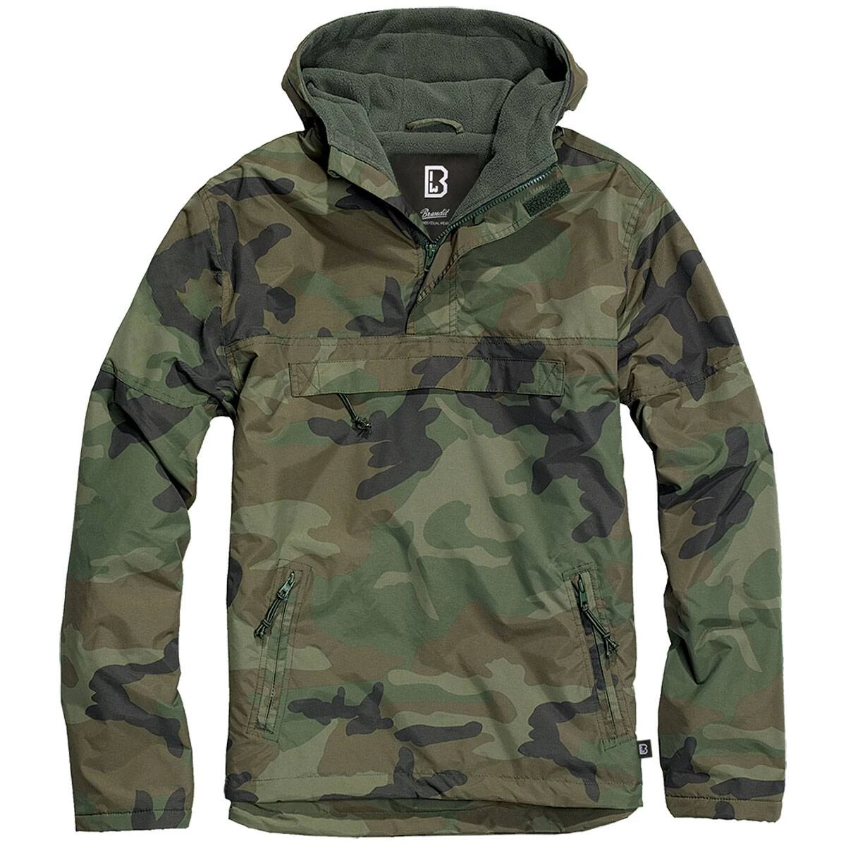 Brandit Hooded Windbreaker Woodland 3 Brandit Hooded Windbreaker Woodland