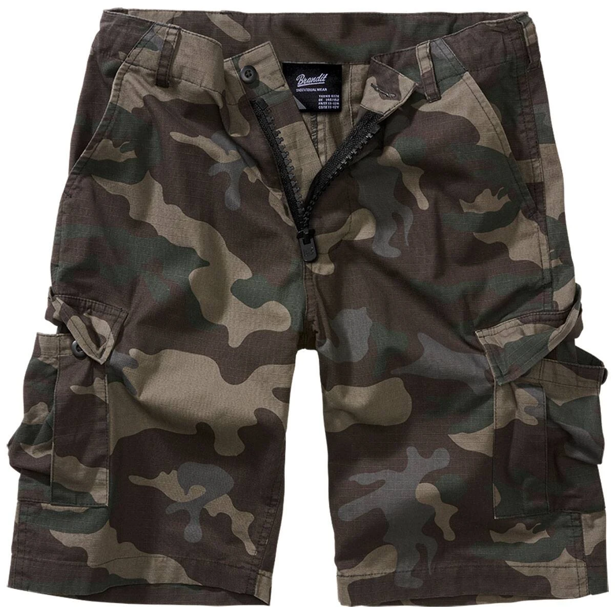 Brandit Kids BDU Ripstop Shorts Darkcamo 3 Brandit Kids BDU Ripstop Shorts Darkcamo