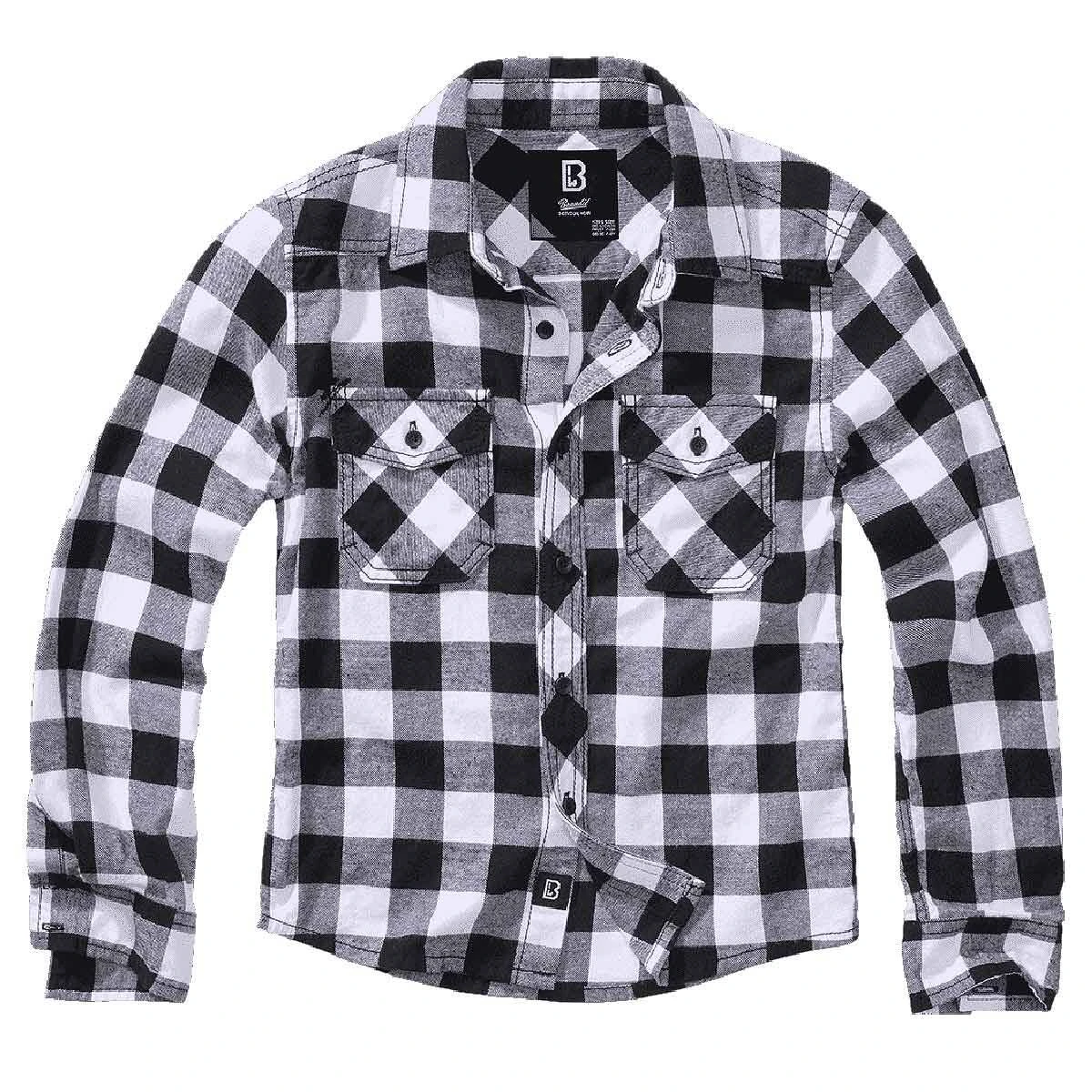 Brandit Kinder Checkshirt Weiß-schwarz 3 Brandit Kinder Checkshirt Weiß-schwarz