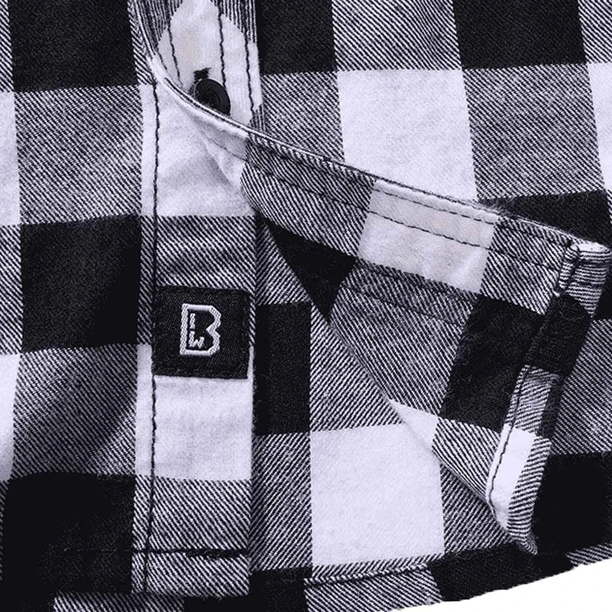 Brandit Kinder Checkshirt Weiß-schwarz 5 Brandit Kinder Checkshirt Weiß-schwarz – Bild 3