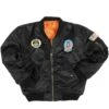 Mil-Tec Kinder Fliegerjacke MA1 Mit Abzeichen Schwarz 2 Mil-Tec Kinder Fliegerjacke MA1 Mit Abzeichen Schwarz -Outdoorfan Geschaft kinder fliegerjacke ma1 mit abzeichen schwarz 1