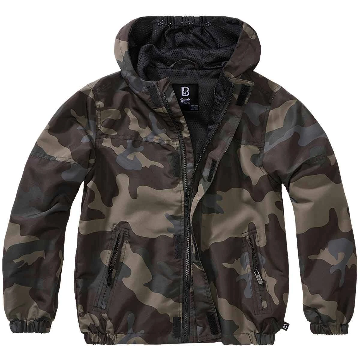 Brandit Kinder Sommer Windbreaker Frontzip Darkcamo 3 Brandit Kinder Sommer Windbreaker Frontzip Darkcamo
