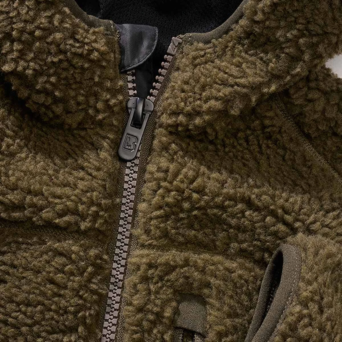 Brandit Kinder Teddyfleece Jacke Oliv 5 Brandit Kinder Teddyfleece Jacke Oliv – Bild 3