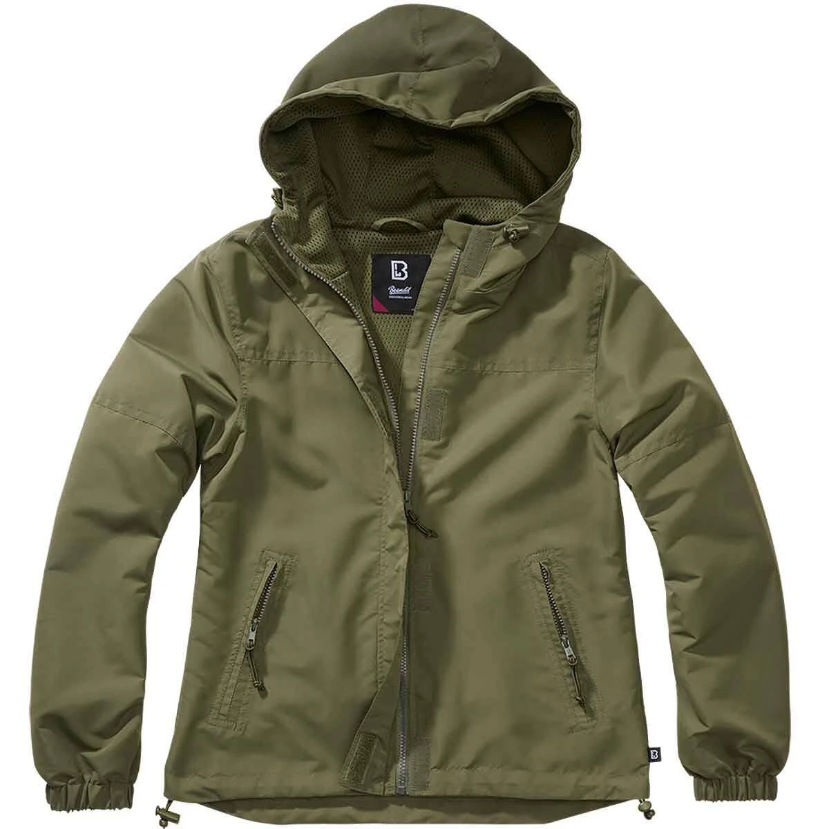 Brandit Ladies Summer Windbreaker Frontzip Oliv 3 Brandit Ladies Summer Windbreaker Frontzip Oliv