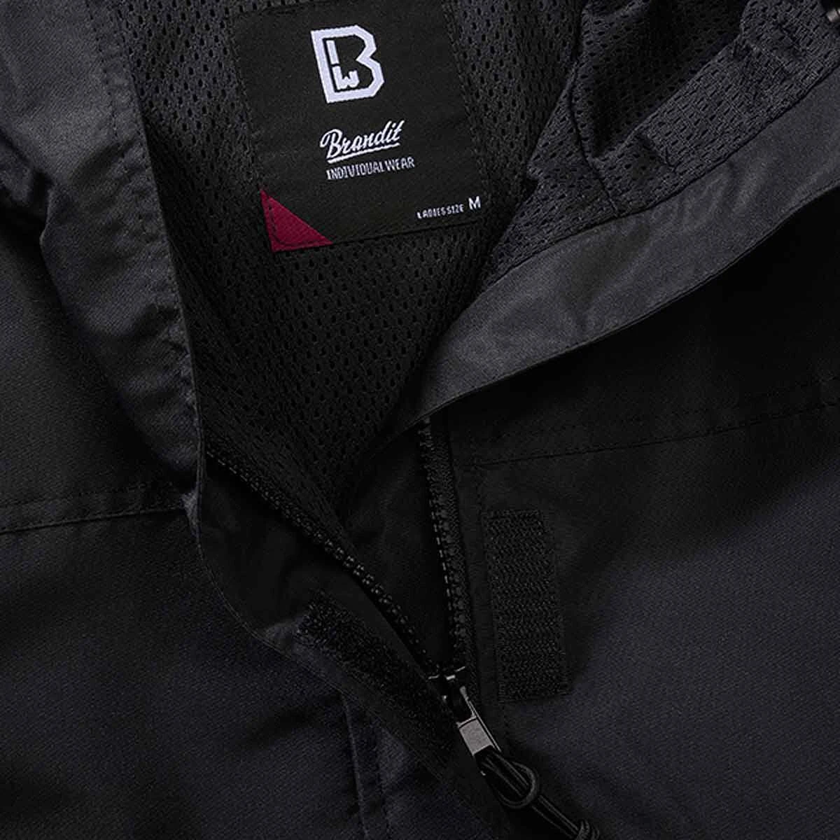 Brandit Ladies Summer Windbreaker Frontzip Schwarz 5 Brandit Ladies Summer Windbreaker Frontzip Schwarz – Bild 3