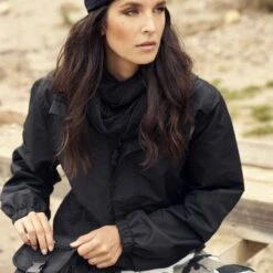 Brandit Ladies Summer Windbreaker Frontzip Schwarz -Outdoorfan Geschaft ladies summer windbreaker frontzip schwarz4 1