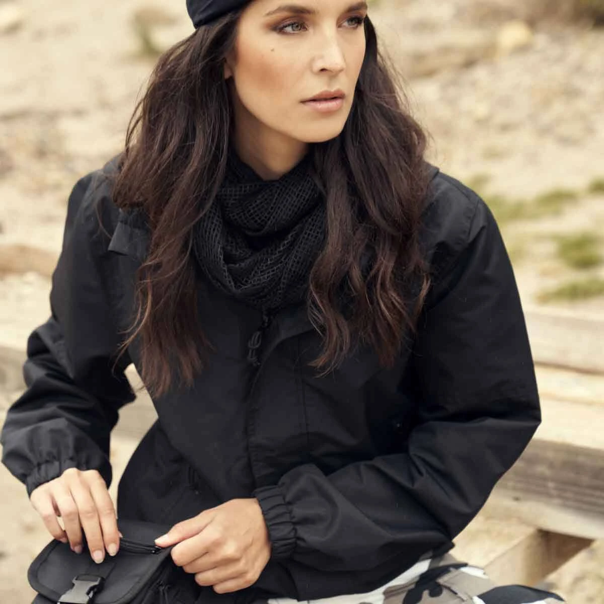 Brandit Ladies Summer Windbreaker Frontzip Schwarz 6 Brandit Ladies Summer Windbreaker Frontzip Schwarz – Bild 4