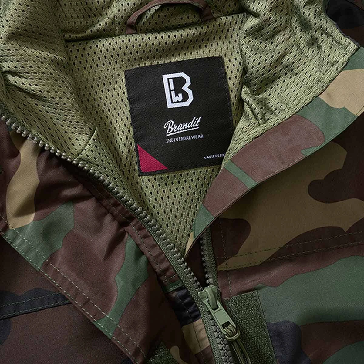 Brandit Ladies Summer Windbreaker Frontzip Woodland 5 Brandit Ladies Summer Windbreaker Frontzip Woodland – Bild 3