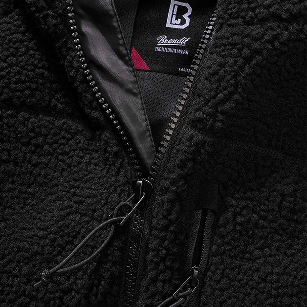 Brandit Ladies Teddyfleece Jacke Schwarz 5 Brandit Ladies Teddyfleece Jacke Schwarz – Bild 3