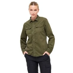 Brandit Ladies Vintage Shirt Langarm Oliv -Outdoorfan Geschaft ladies vintage shirt langarm oliv3